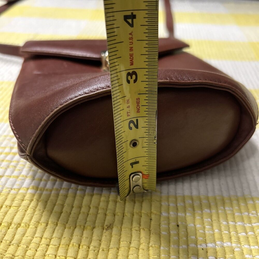Cole Haan Brown Crossbody Bag Bucket Flap Clasp Limited Edition - Picture 13 of 16